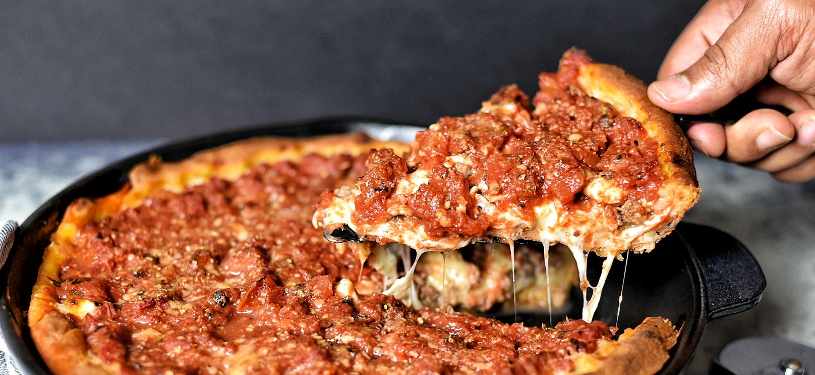 Chicago deep dish pizza